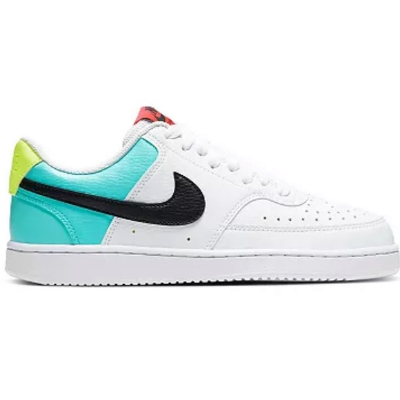Nike Shoes - Nike Court Vision Low Women's Basketball Sneakers Size 8 Used Blue White Green